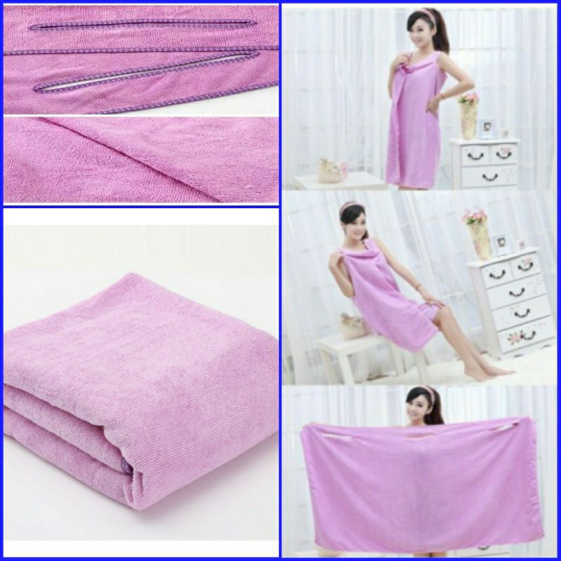 Premium Kimono Handuk Mandi Dewasa Original Impor Microfiber Perlengkapan Kamar Mandi Baju Handuk