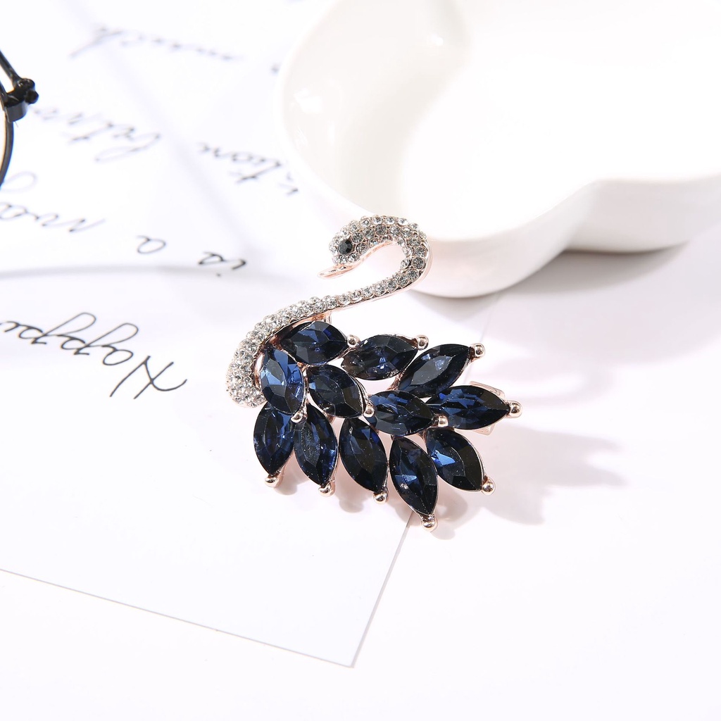 Ins Kepribadian Shiny Bros Berlian Imitasi Rusa Merak Bros Mutiara Unisex Bros Aksesoris indah-26#