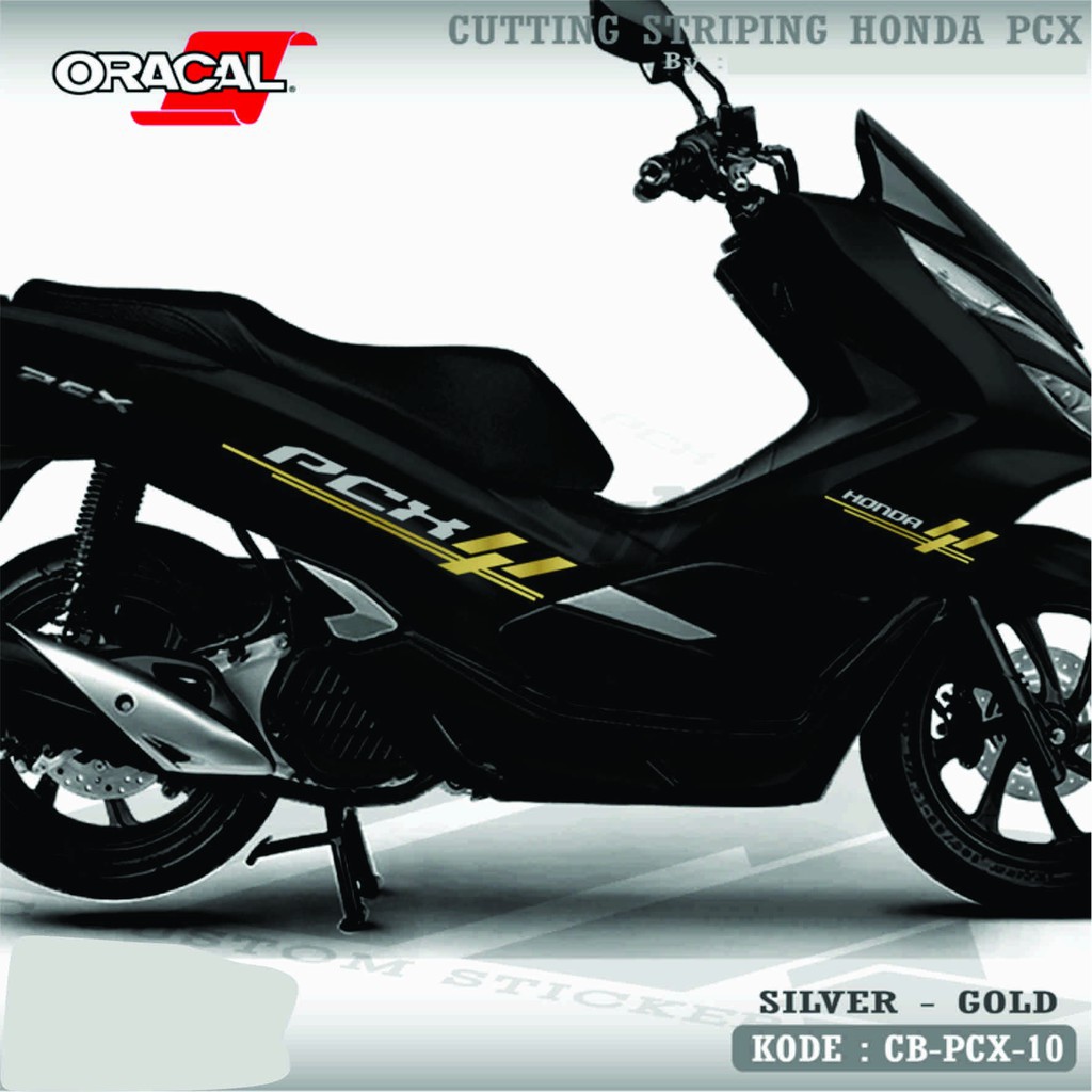 CB PCX 10 - CUTTING STICKER STIKER STRIPING PCX SIMPEL SILVER GOLD