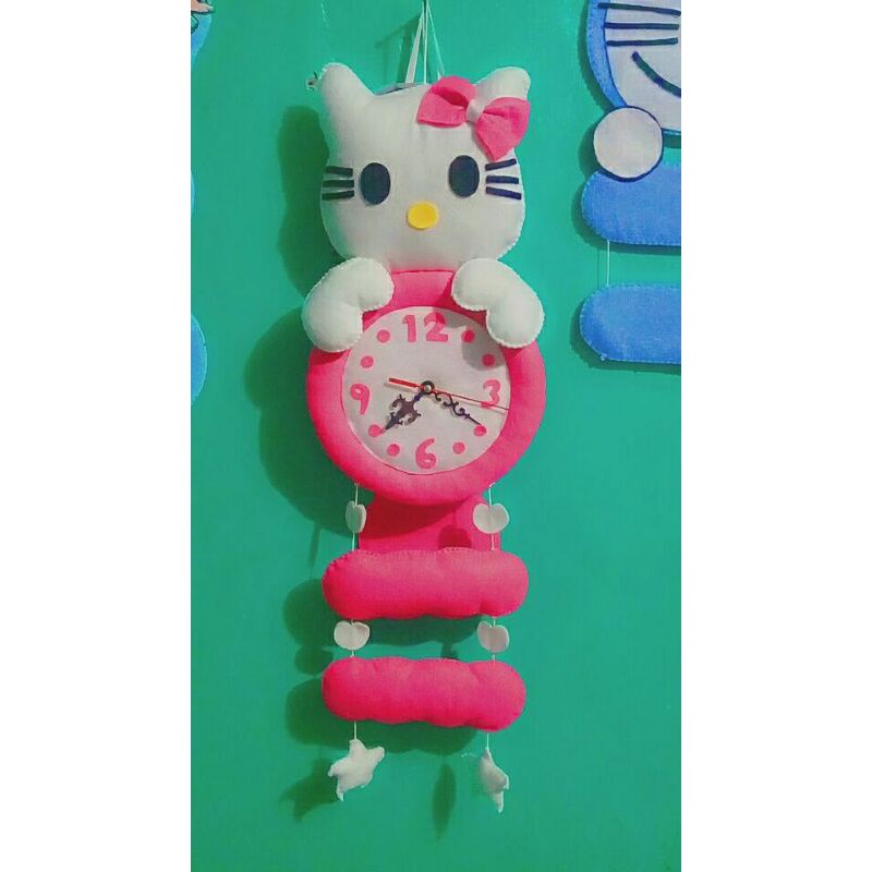 jam dinding hello kitty, jam karakter