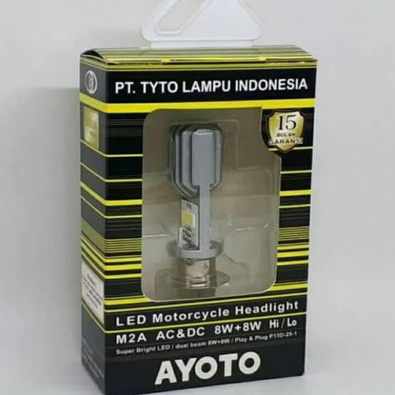 Lampu LED Motor AYOTO Putih H6 Hi-Lo 2 mata AC DC M2A ORI TYTO