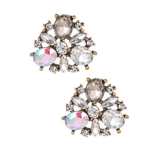 LRC Anting Tusuk Fashion Diamond Decorated Earrings F1965X