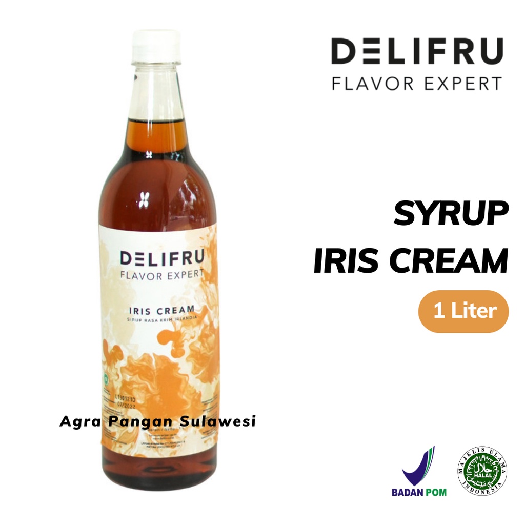 

Syrup IRIS CREAM Delifru Sirup Irish Krim Irlandia Premium 1 L 1000 ml
