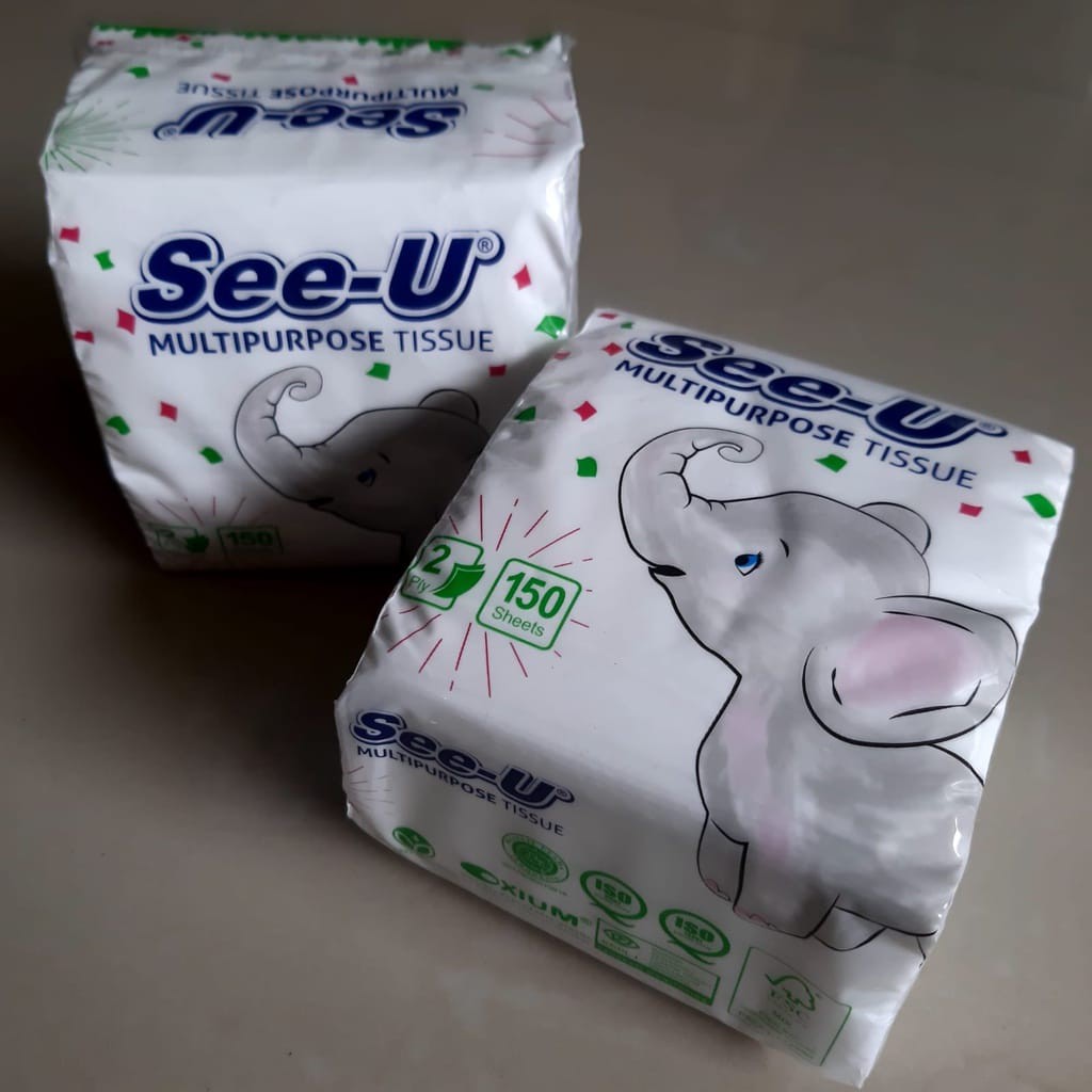 TISSUE See-U Pop Up GAJAH / TISU POP UP KOTAK 150 sheets x 2Ply-1