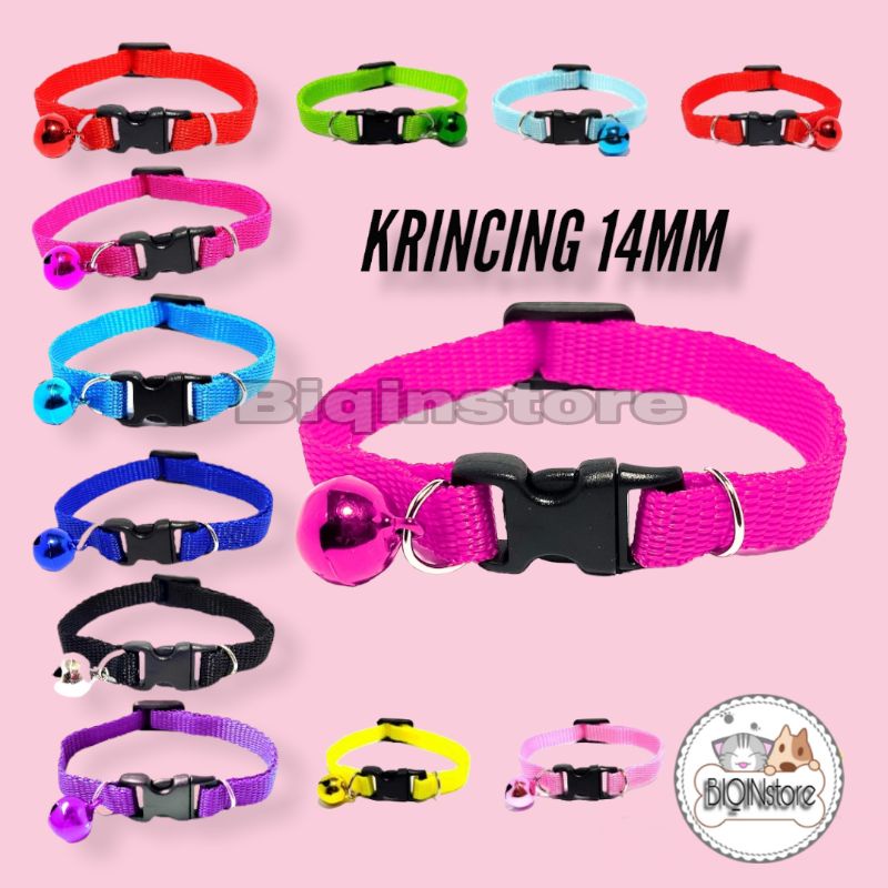 kalung kucing kelinci anjing kecil krincing 14mm