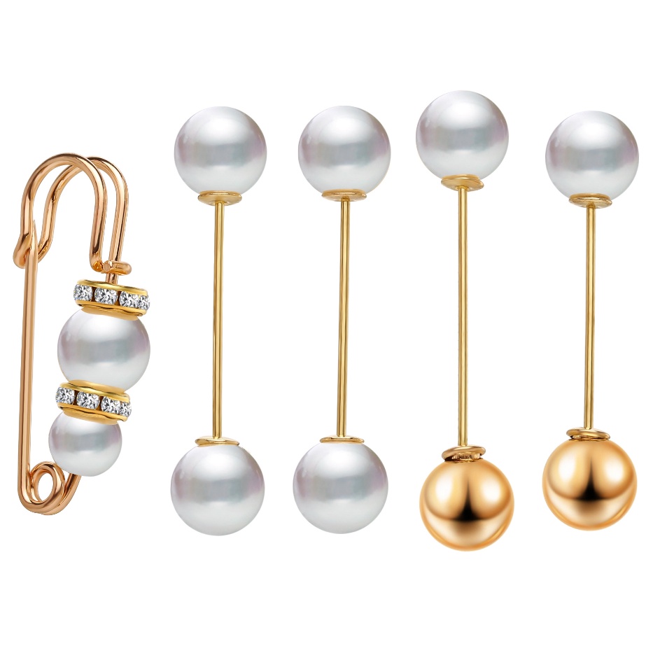 Pin Bros Bentuk Bunga Ikatan Simpul Mutiara 17km Untuk Aksesoris Perhiasan Pakaian-9