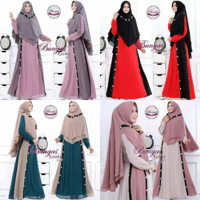 (PROMO) FH04 / Gaza Syari FREE KHIMAR / Wolfis / Gamis / Dress Muslim / Fashion Muslim