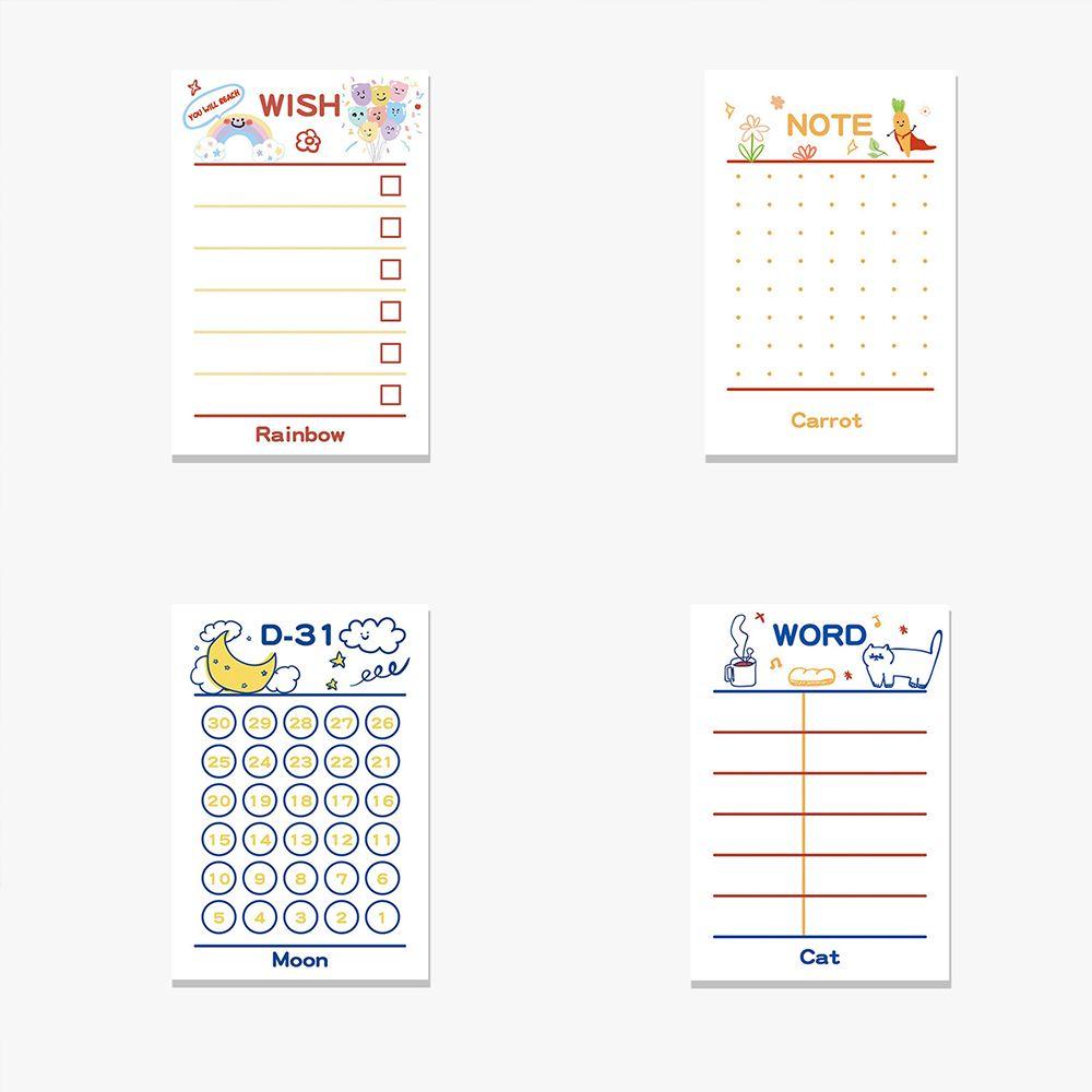 REBUY Rebuy Jadwal Memo Pad Kreatif Kartun Disiplin Diri Perlengkapan Kantor Daily Planner Siswa Alat Tulis Jadwal Planner