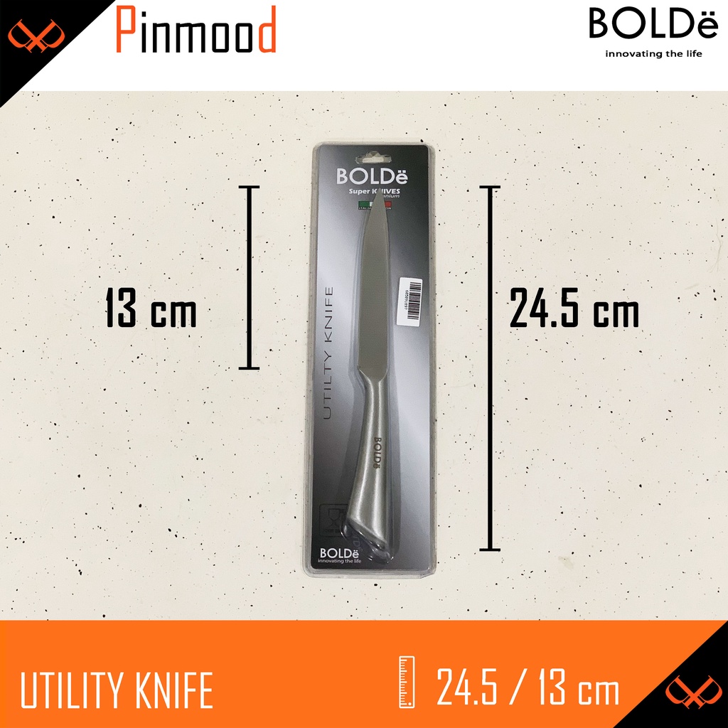 BOLDE TITANIUM UTILITY KNIFE SUPER KNIVES / PISAU DAPUR STAINLESS STEEL KECIL