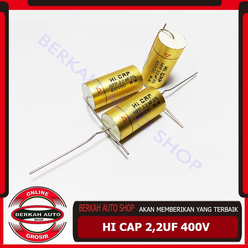 Kapasitor Hi Cap 2.2 uf 400v - Hi Cap kapasitor audio kualitas bagus