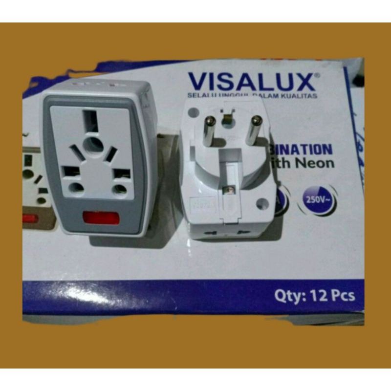 Visalux Steker/ Colokan Serbaguna + Lampu Indikator