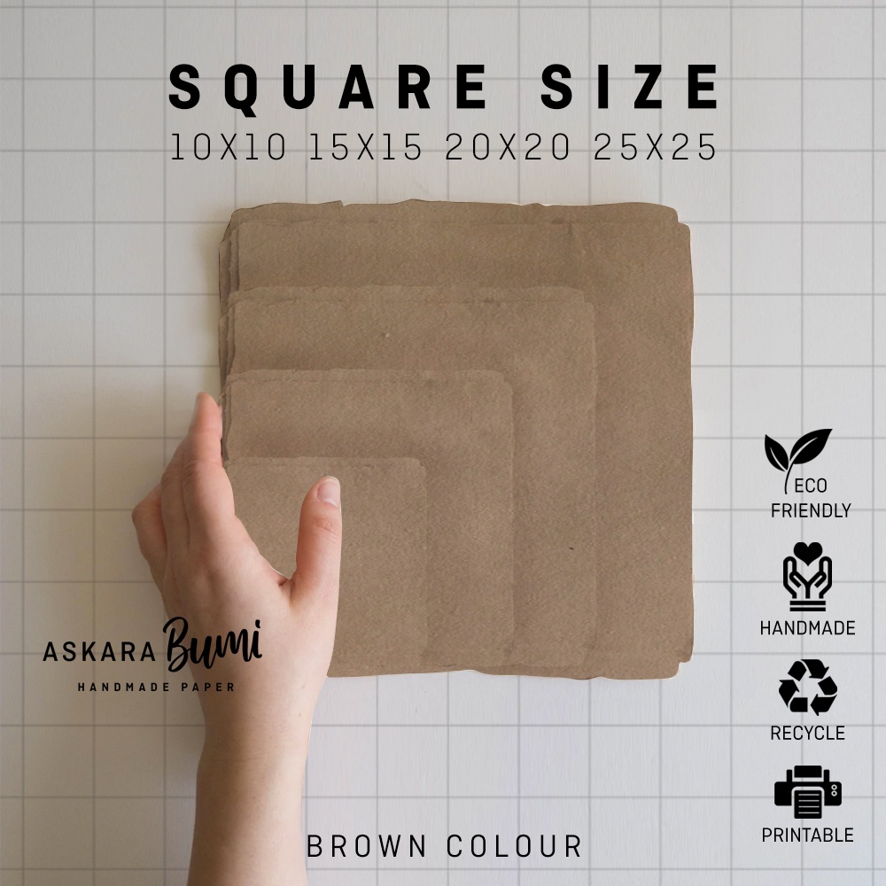 

Kertas Daur Ulang // Handmade // Ramah Lingkungan // eco friendly // Brown-Square