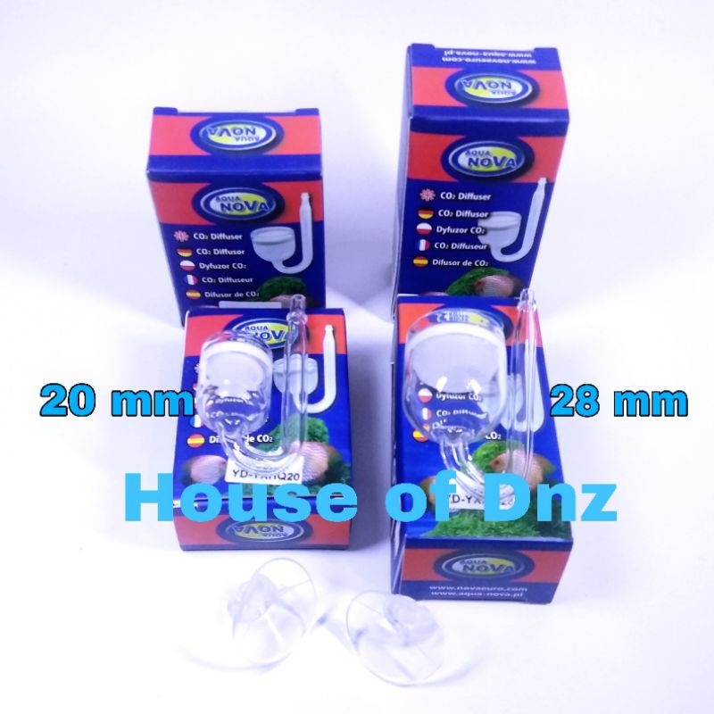 Co2 Glass Diffuser Kaca co2 20 mm Glass Difuser Aquascape  28 mm