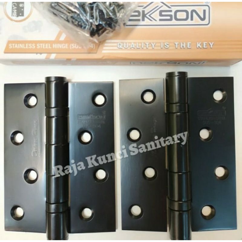 Engsel Dekson Hitam 4&quot;X3&quot;x3mmx2BB Deluxe Stainles SUS 304/Engsel Pintu 4&quot;inch Dekson/Original Dekson