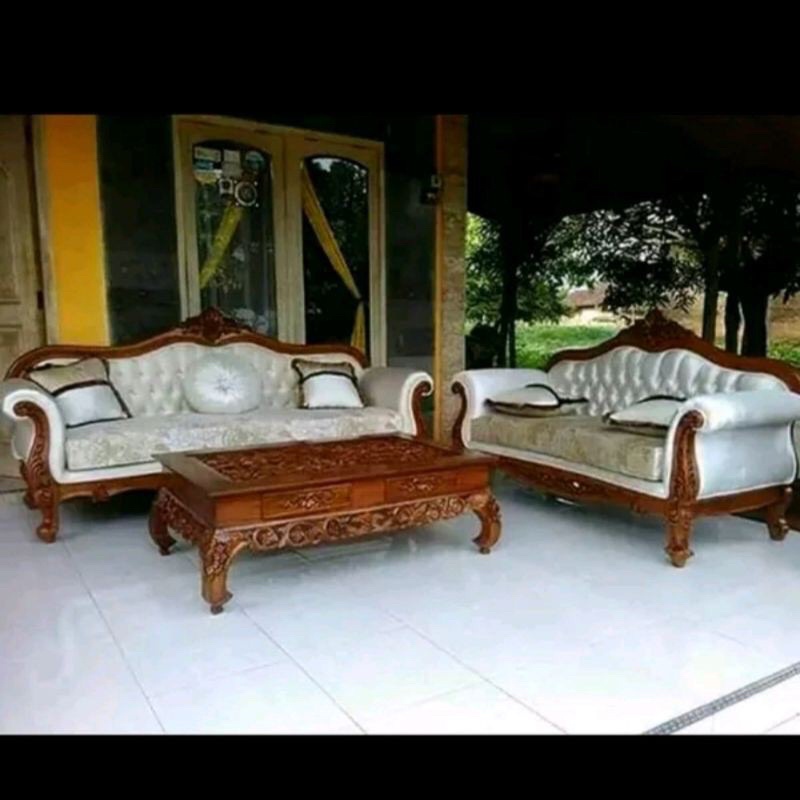 promo Kursi tamu sofa ukir jati Jepara mebel furniture
