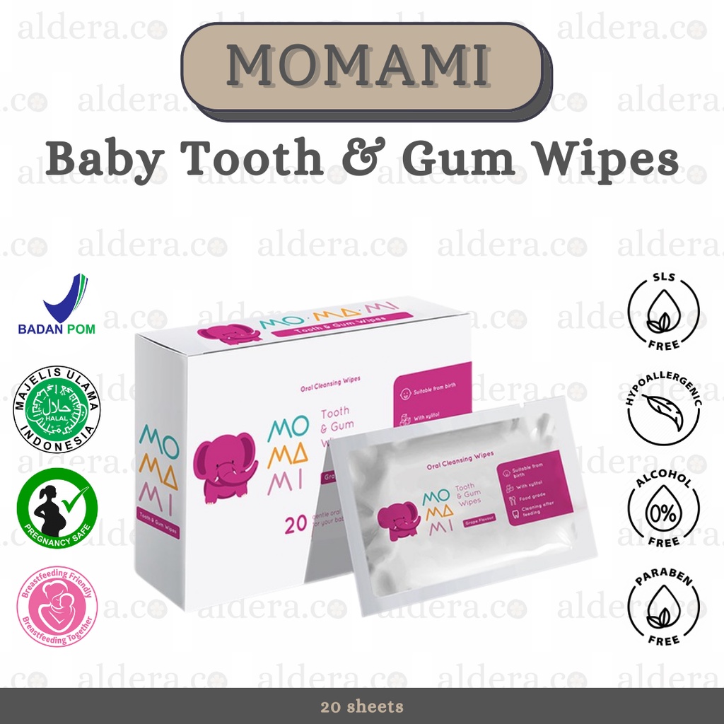 MOMAMI Baby Tooth & Gum Wipes — Wet Wipes Momami , Tisu Basah Momami , Tissue Basah Momami , Wet Tis