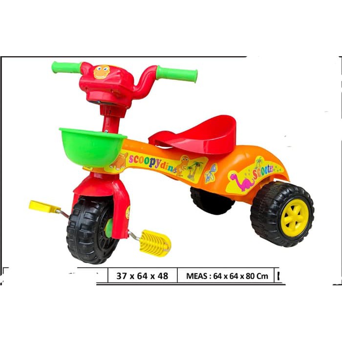 Sepeda Anak Roda Tiga Scoopy din / Scooter Murah Original