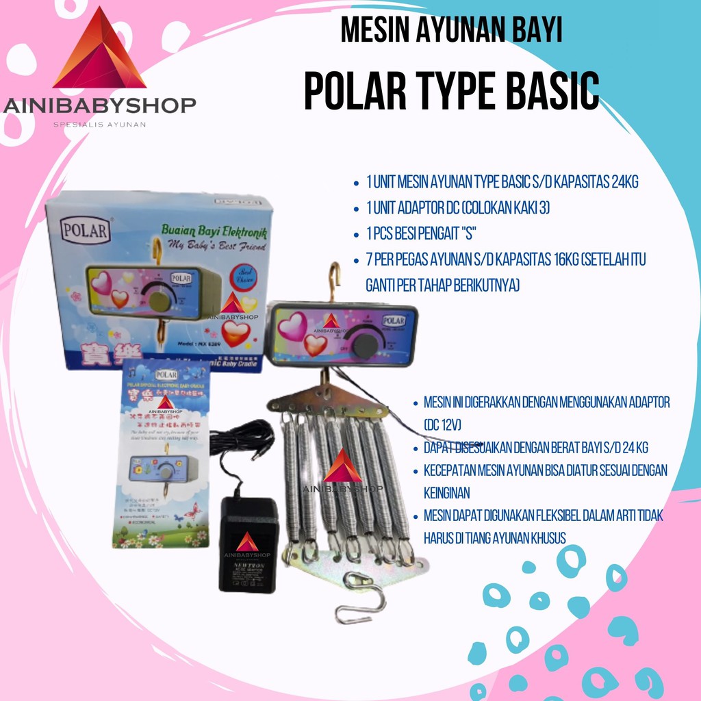 Mesin Polar Basic/Mesin ayunan Polar, Mesin Ayunan Listrik Otomatis Type Basic #ainibabyshop