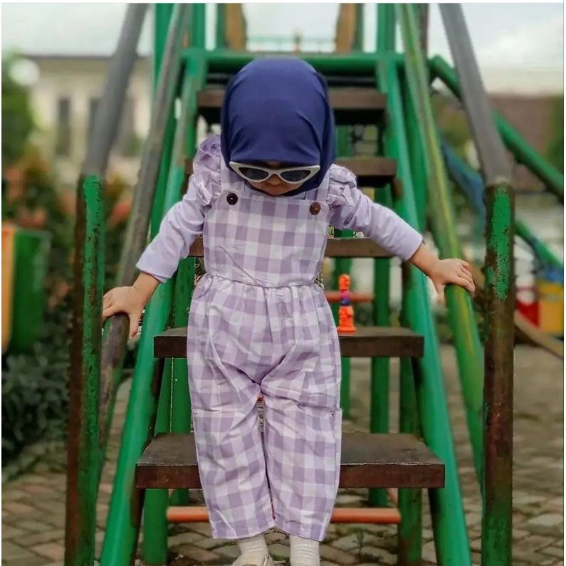 Jumpsuit bayi  Perempuan  6 bulan-3 tahun, Jumpsuit Luna  Anak Cewek 1-3 Tahun