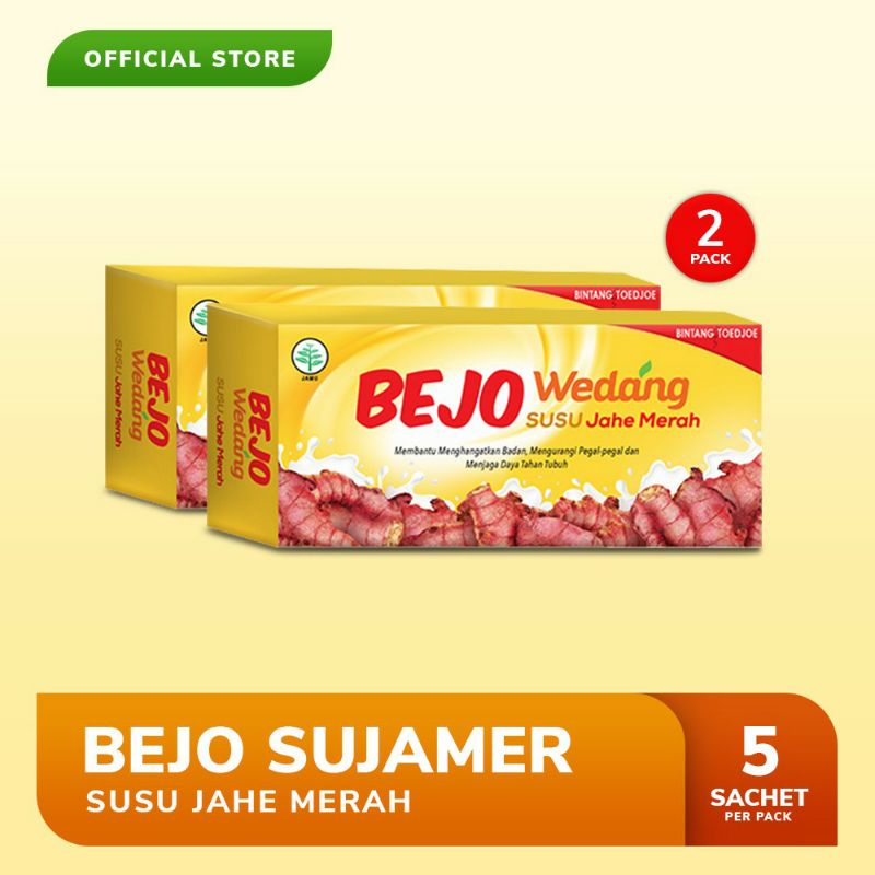 

Bejo Susu Jahe Merah (SUJAMER) 2 Pack (10 Sachet)