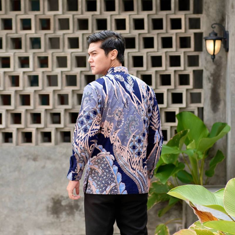 [12.12] KEMEJA BATIK PRIA LENGAN PANJANG SIZE M L XL XXL BSWART Batik HRB026 kenango panjang padi