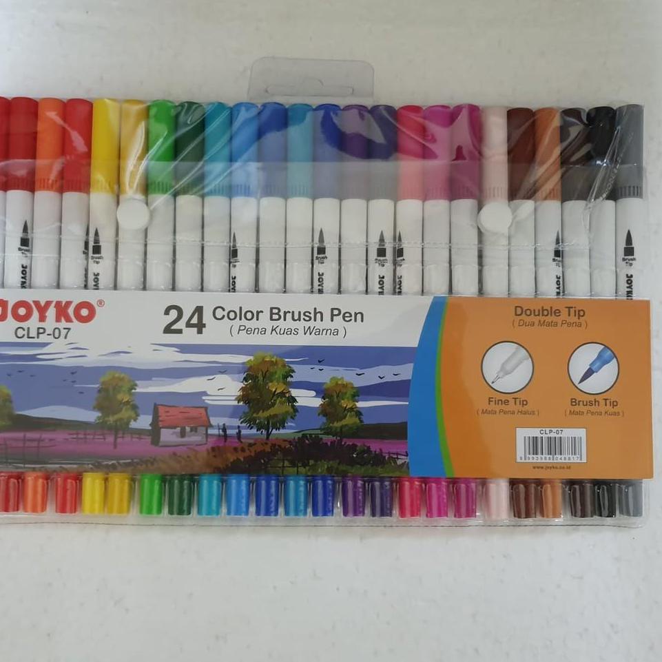 

Big Sales Joyko Color Brush Pen double tip Set (24-warna) CLP-07 に