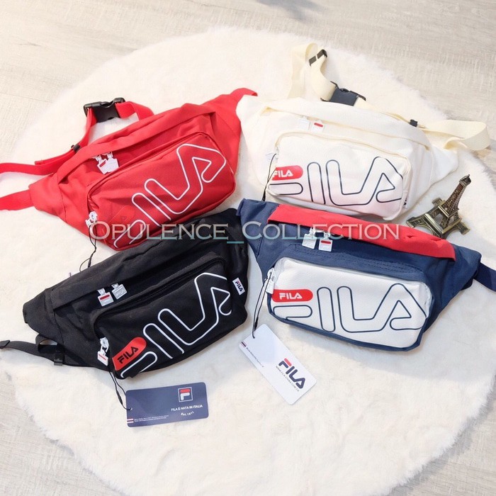 TAS waistbag FILA Grade original Import TERMURAH high Quality - Putih