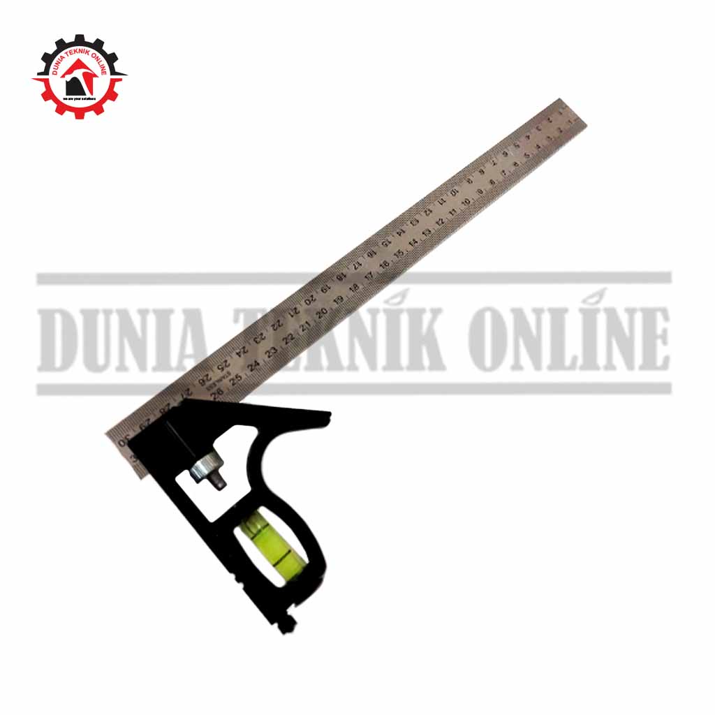 

Penggaris Siku Kombinasi Waterpass Ruler Siku Sudut Stainless 30cm