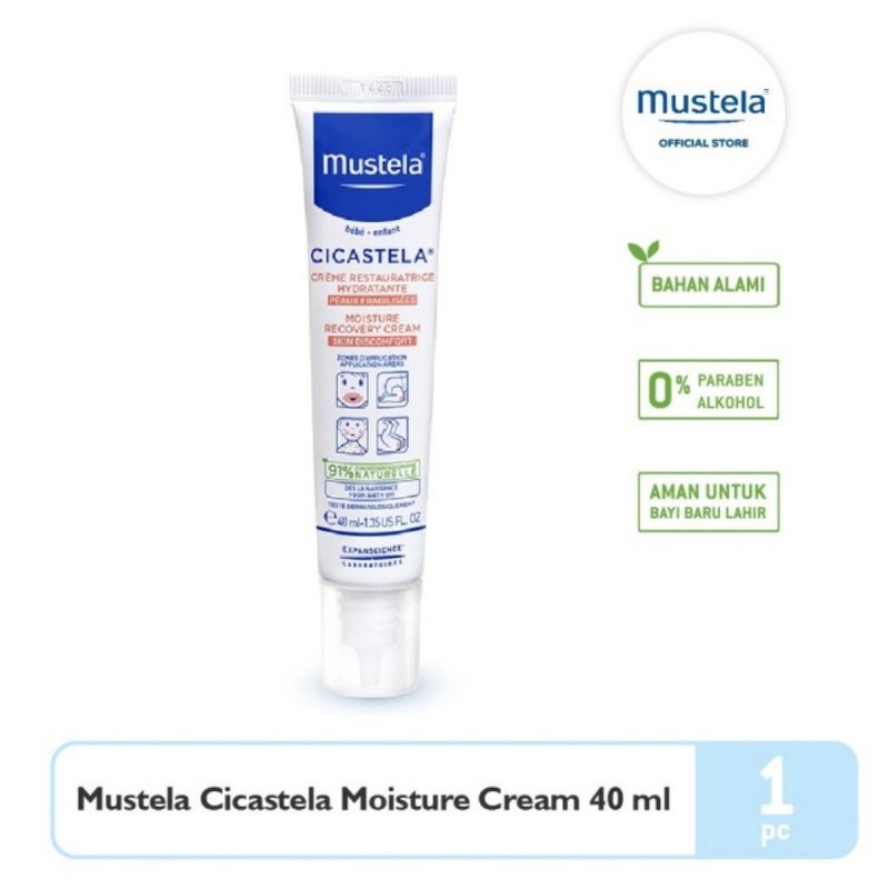 Mustela Cicastela Moisture Cream 40 ml/Krim Pelembab Bayi Mustela