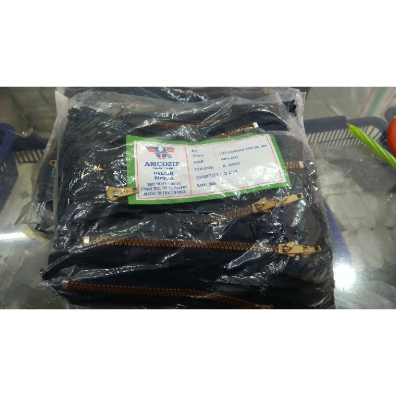 RESLETING/ZIPPER JEANS PLASTIK uk.4-6 Inci~ISI 60 Pcs