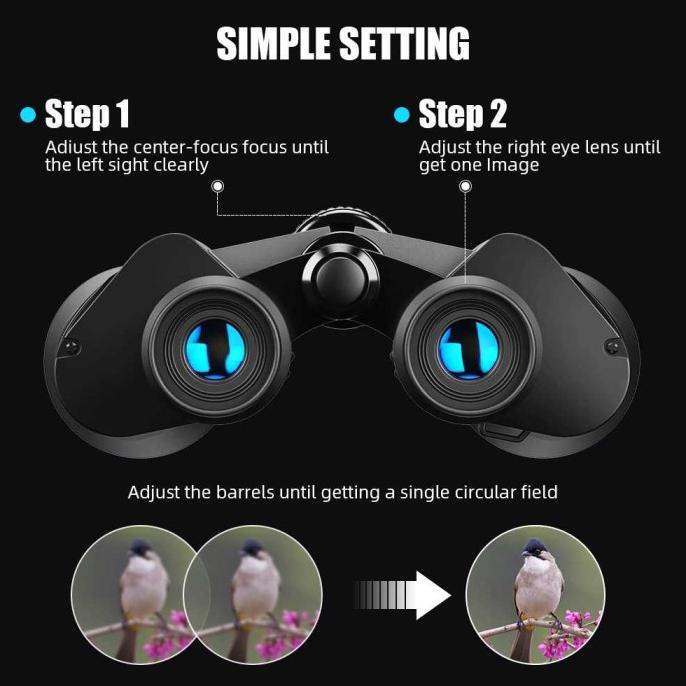 Teropong Binoculars Teropong Berburu Compact Zoom 7X50