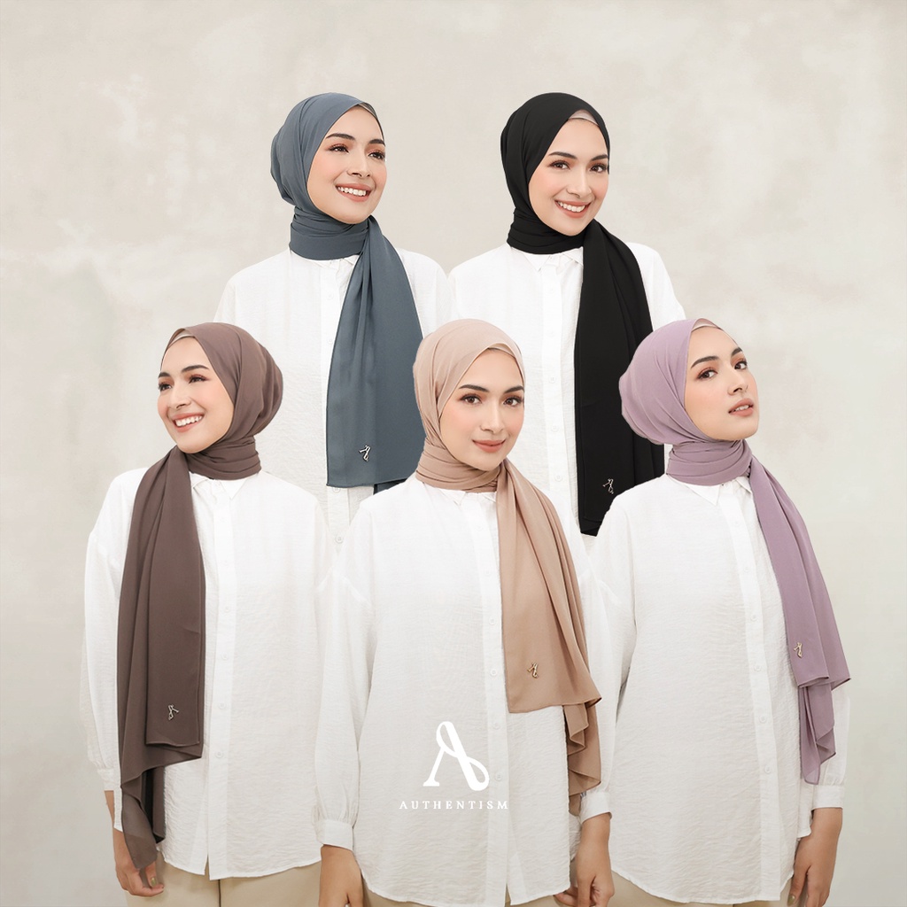 Jual Authentism Polly Series Pashmina Premium Ceruty Panjang Jumbo 180x75 Syari Shopee Indonesia 3619