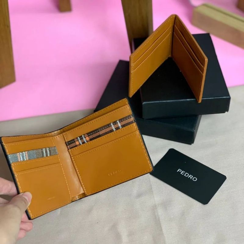 11.11 SALE | PDRO Men Textured Leather Bi-Fold Wallet