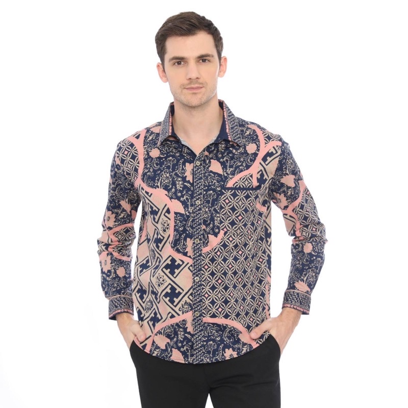 Kemeja Batik 113 BNI/ Hem Batik Pria Modern /Kemeja Pria Jumbo