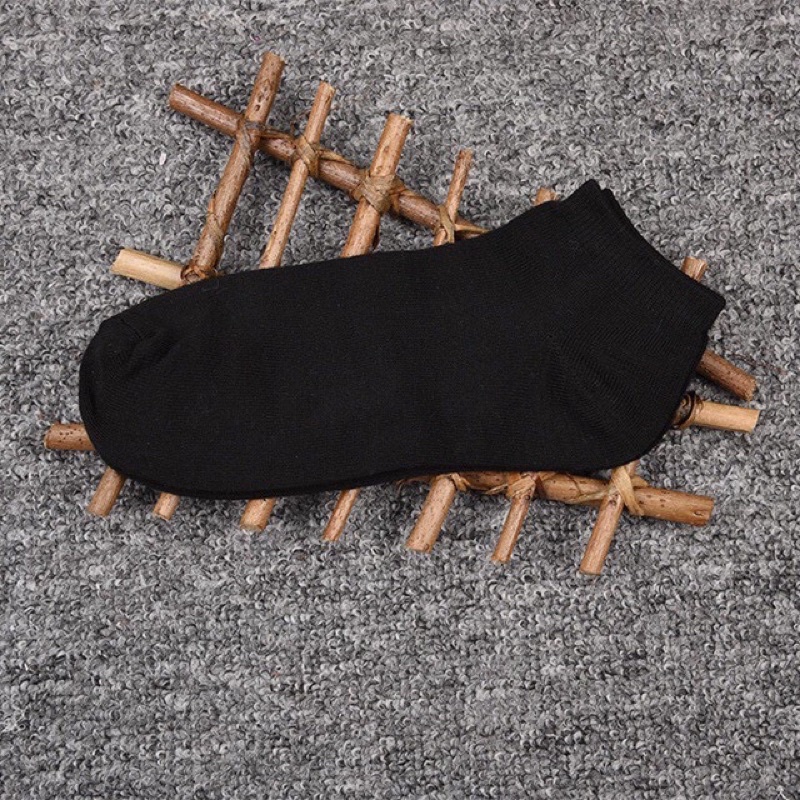 May star KAKI POLOS SEMATA KAKI BISA COD Kaos Kaki Ankle Kaos Kaki Cute Motif polos k4-Hitam