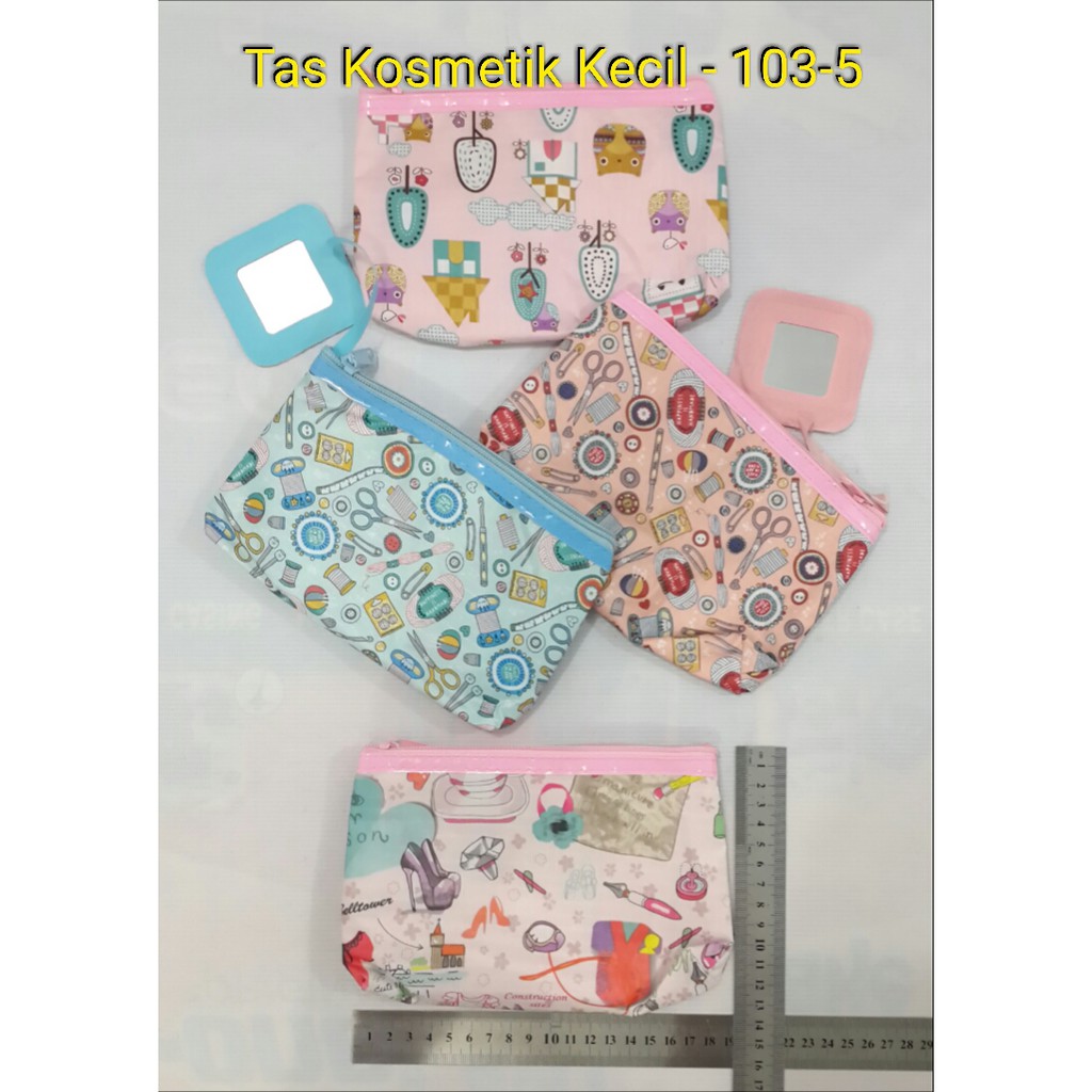 Tas Kosmetik kecil tipe 103-5 Plus kaca mini tas murah.