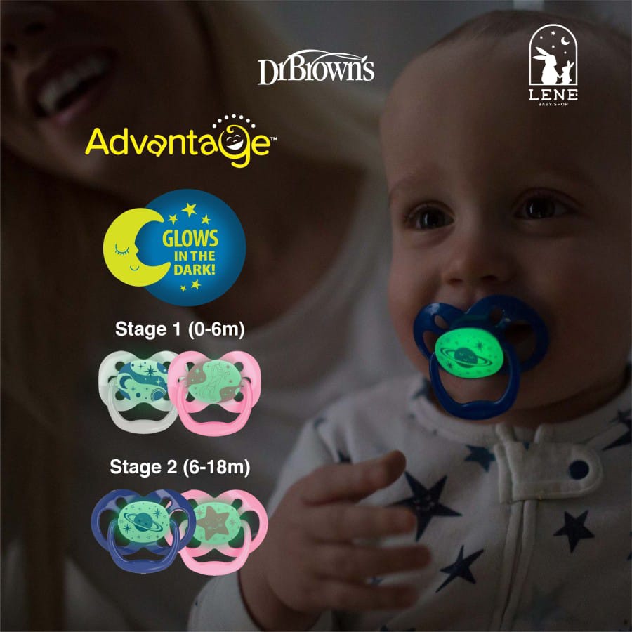 Dr. Brown's Advantage Pacifier Glow In The Dark / Empeng Bayi DrBrown