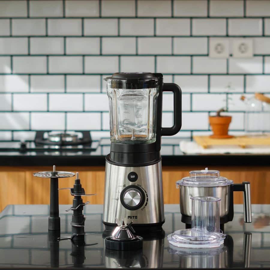 MITO MITOCHIBA  FOOD PROCESSOR BL100 BL 100 OMNI BLADE BLENDER CHOPPER 4 TINGKAT PISAU STAINLESS STE