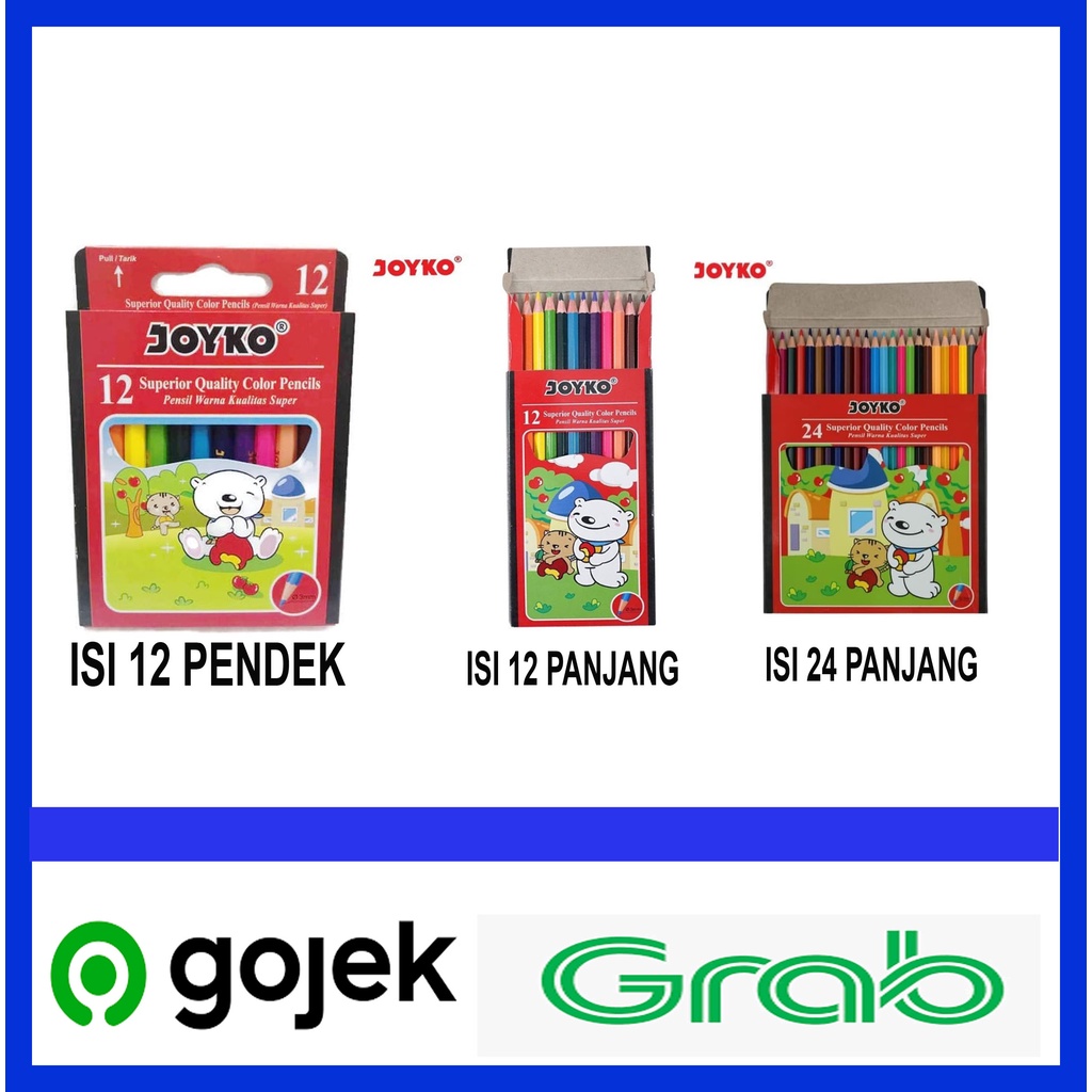 

Pensil Warna Joyko 12 Panjang / Pensil Warna Joyko /Pensil Warna Joyko 24 Warna / Color Pensil