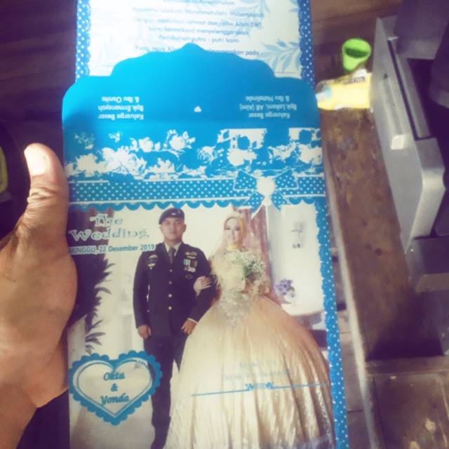 Undangan amplop photo depan dan byk warna