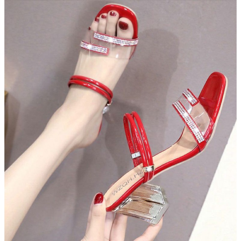 hils hak tahu/hak pump/sepatu hak tali wanita/sepatu hak pesta/ sepatu hak kaca/sepatu hak