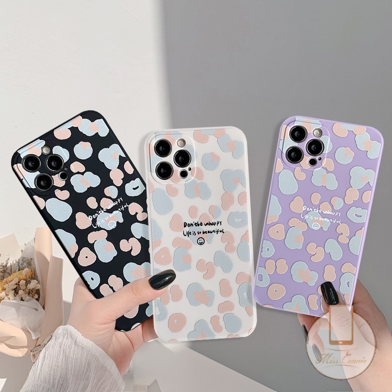casing case softcase jember Soft Case Silikon Motif Print Leopard Untuk iPhone 11 12 13 Pro 7 8 6s 6