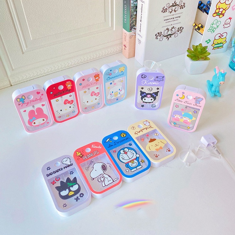 Botol Spray Kosong Portable 45ml Motif Kartun Lucu Untuk Parfum / Alkohol / Disinfektan