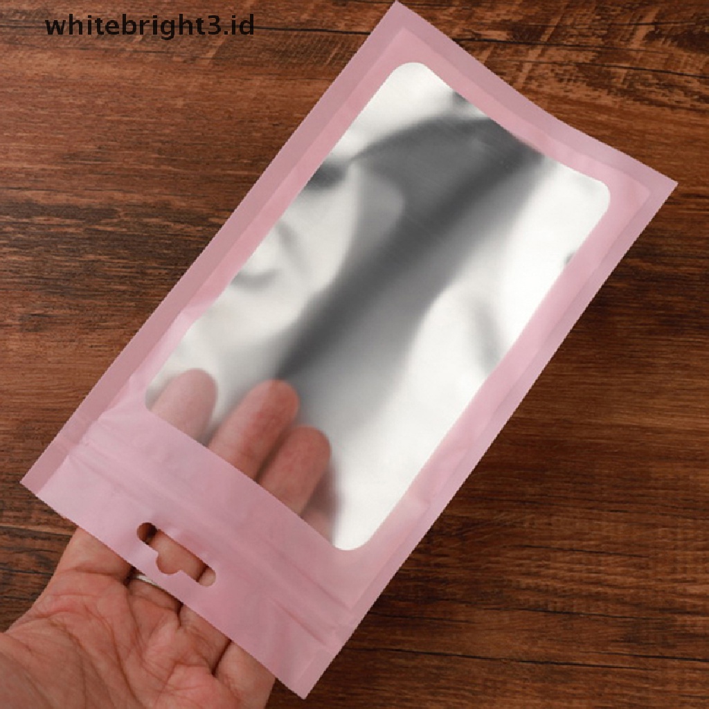 (whitebright3.id) 20pcs / Set Kantong Makanan Bahan Aluminum Foil Dengan Zip Lock