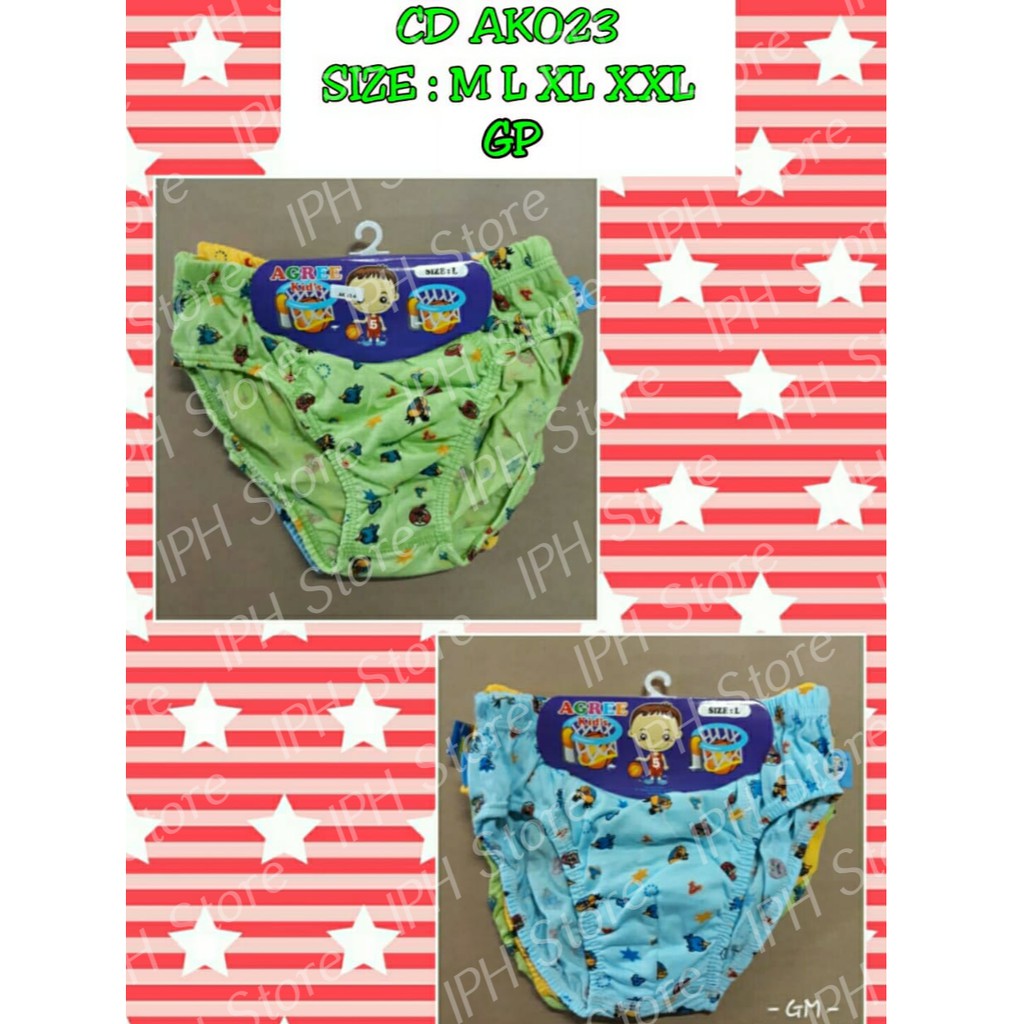 Celana Dalam / Underwear Anak Agree AK023A ( Isi 3 Pieces )