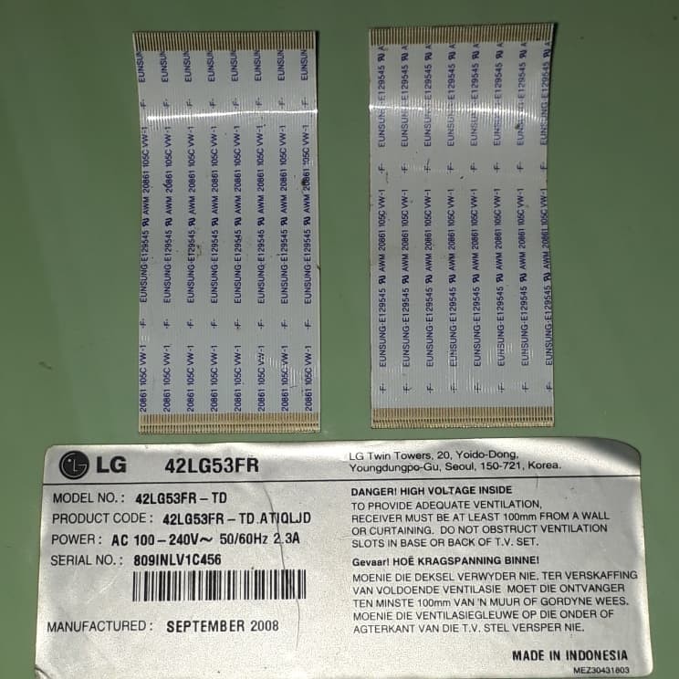 Flexible Fleksibel Tcon LG 42LG53FR