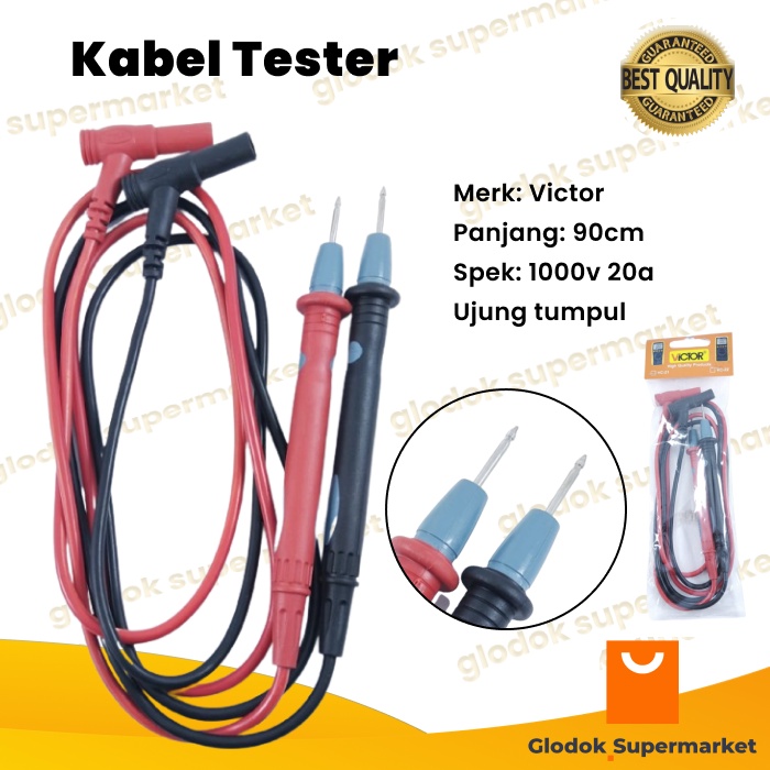 Kabel Tester Victor 1000 Volt 20a 90cm Probe 1000v 20 Ampere Kualitas Super Ujung Tumpul