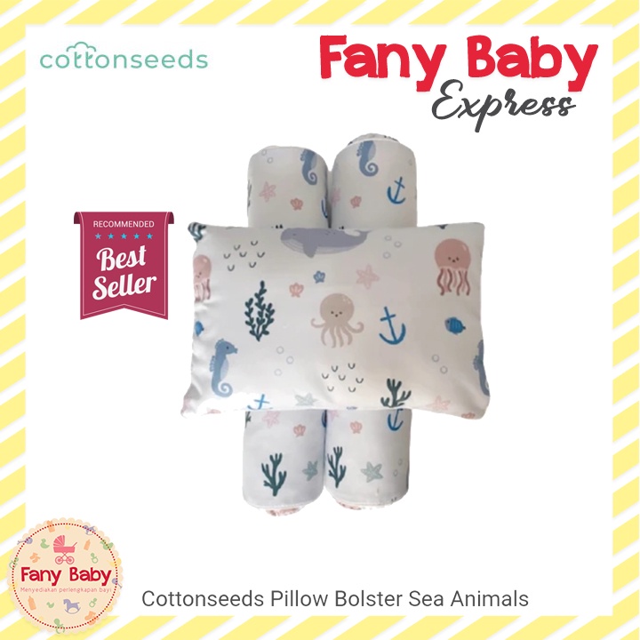 COTTONSEEDS BABY PILLOW &amp; BOLSTER SET