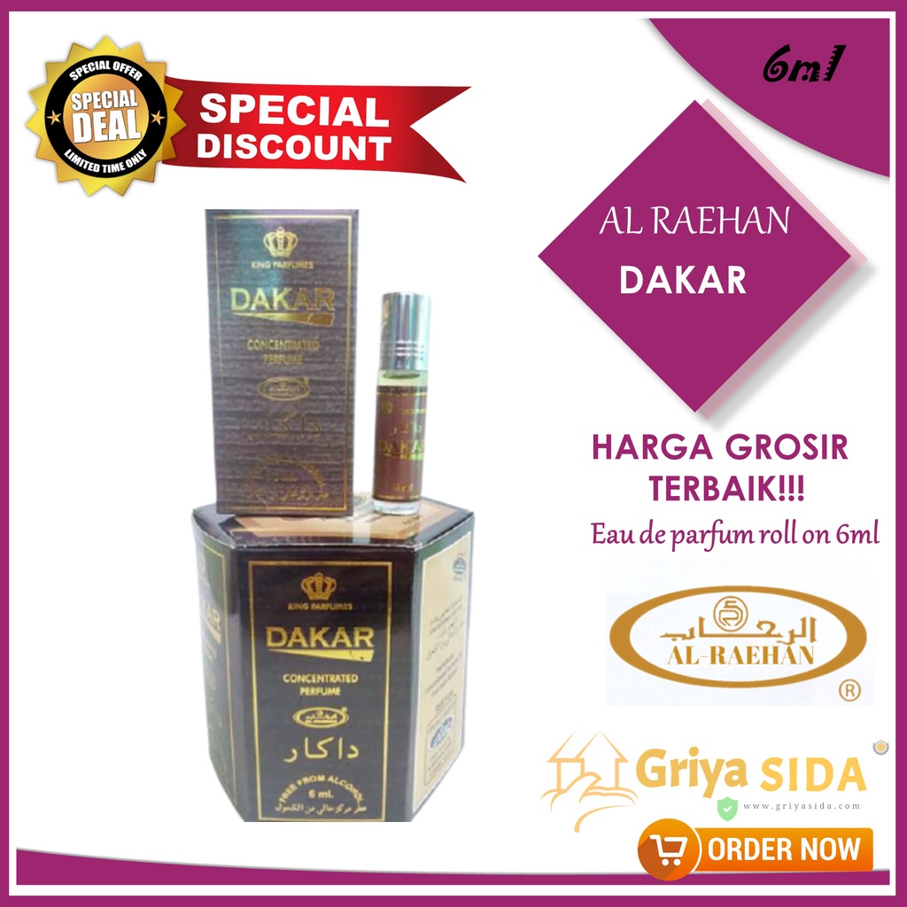 Parfum Dakar 6ml alraehan aroma Dakar al raehan mirip al rehab parfum Harga grosir PROMO!!