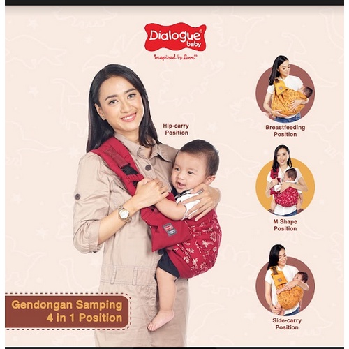 Dialogue Baby Gendongan Samping 4 In 1 M - Shape Dino Series DGG4248